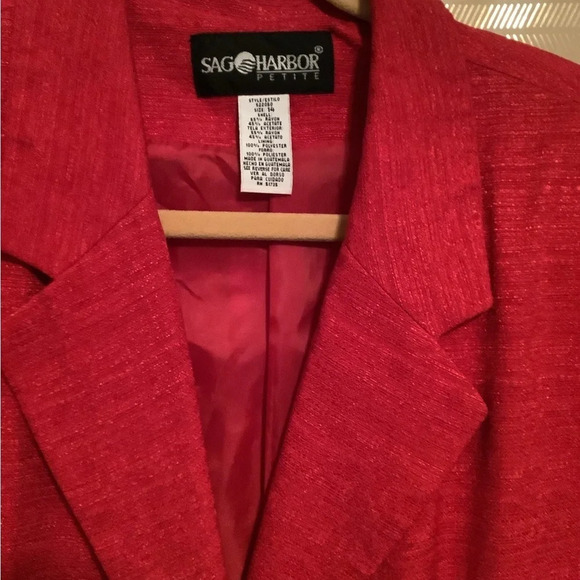 VINTAGE~SAG HARBOR~RED BLAZER~SIZE 14 - Picture 2 of 5